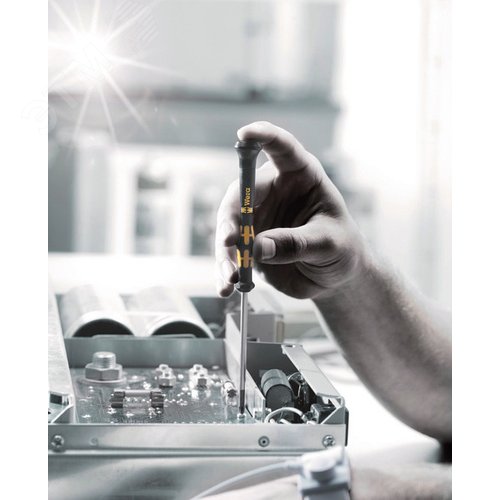 Набор отвёрток антистатических для прецизионных работ + подставка 6 предметов комплектация: 3x 1550 PH ESD Отвёртка крестовая Kraftform Micro: PH 000x40 PH 00x40 PH 0x40 1x 1578 A ESD Отвёртка шлицевая Kraftform Micro 0.35X2.5X40 мм 1x 1567 Отвёртка IPR T - фото 2