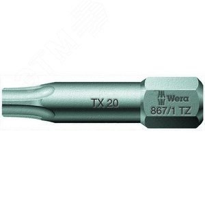 Бита торсионная 867/1 TZ TORX вязкая твердость хвостовик 1/4 C 6.3 TX 25 x 25 мм