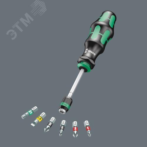 Набор бит с рукояткой-битодержателем и патроном Rapidaptor. Набор Kraftform Kompakt 20 Tool Finder 1 с сумкой. 7 предметов комплектация: 1x 889/4 R Rapidaptor Универсальный держатель 1/4X100 мм 2x 851/1 BTZ Насадки: PH 1x25 PH 2x25 2x 855/1 BTZ Насадки: P - фото 5