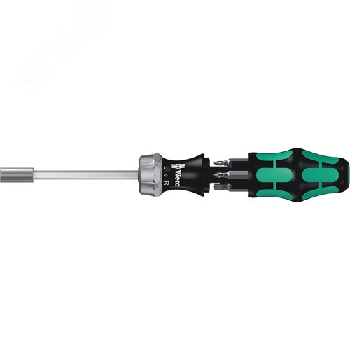 Набор бит Набор Kraftform Kompakt 27 RA 1 SB с рукояткой-битодержателем c трещоткой 6 предметов - фото 1