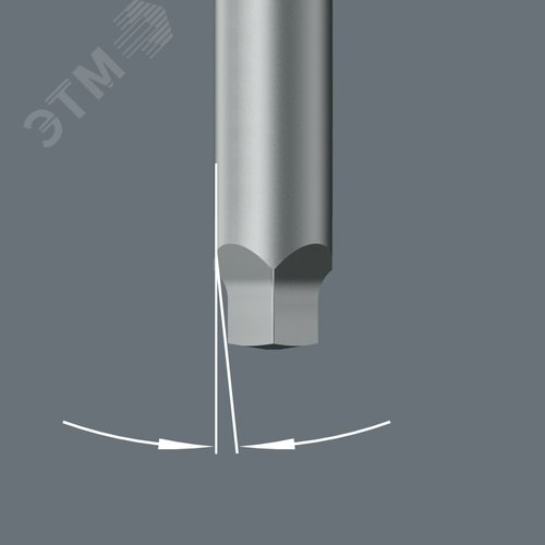 Бита под внутренний квадрат 868/4 Z V Robertson с функцией фиксации крепежа вязкая твёрдость хвостовик шестигранный 1/4 E 6.3 # 2X152 мм - фото 2