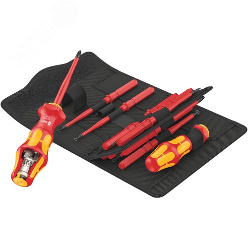 Изображение товара Набор отвёрток-насадок диэлектрических Набор Kraftform Kompakt Turbo i 1 VDE с двумя рукоятками-держателями 16 предметов (шт)