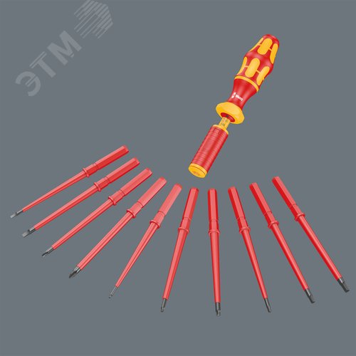 Набор отвёрток-насадок диэлектрических с динамометрической рукояткой-держателем 15 предметов. Набор Kraftform Kompakt VDE 15 Torque 12-30 Nm extra slim 1 - фото 4