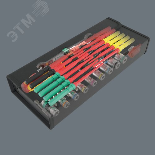 Набор инструмента для электриков Набор Kraftform Kompakt W 2 сервисный VDE. 35 предметов комплектация: 1x 817 VDE Kraftform Рукоятка-держатель 9X102 мм 1x Набор Kraftform Kompakt VDE 60 i 0.4X2.5X154 мм 3x Набор Kraftform Kompakt VDE 60 iS - фото 9