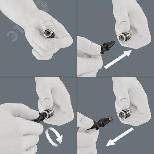 Набор с трещоткой 8100 SA All-in Zyklop Speed с функцией фиксации крепежа привод 1/4 42 предмета комплектация: 1x 8000 A Трещотка Zyklop Speed с 1/4 1/4X152 мм 1x 8796 LA Удлинитель Zyklop 1/4 1/4X150 мм 1x 8794 A Качающийся удлинитель Zyklo - фото 8