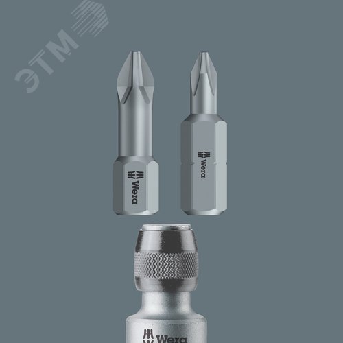 Переходник с быстрозажимным патроном для бит 1/4 C 6.3 хвостовик квадрат DR 1/2 50 мм. 784/C/1 - фото 2