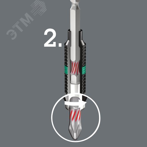 Бита биторсионная 855/4 BTH PZ сверхтвердая хвостовик 1/4 E 6.3 PZ 2X50 мм - фото 5