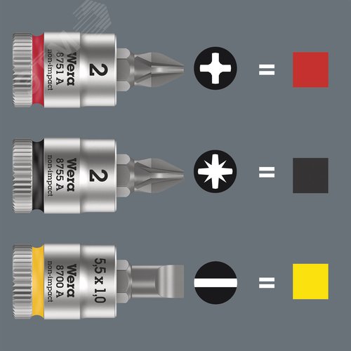 Головка торцевая 8700 A FL Zyklop со вставкой под шлиц DR 1/4 SL 1.2X6.5X28 мм - фото 2