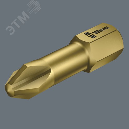 Бита 855/1 TiN PZ SB сверхтвердое покрытие нитридом титана хвостовик 1/4 C 6.3 3 шт PZ 1x25 PZ 2x25 PZ 3x25 с держателем-еврослот - фото 3