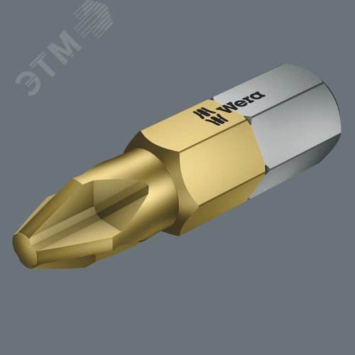 Бита 851/1 TiN PH сверхтвердое покрытие нитридом титана хвостовик 1/4 C 6.3 PH 2X25 мм - фото 2