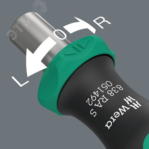 Набор бит 50 мм с отверткой-битодержателем с функцией трещотки, с патроном Rapidaptor, 14 предметов, Kraftform Kompakt 838 RA S Set 1 - фото 5