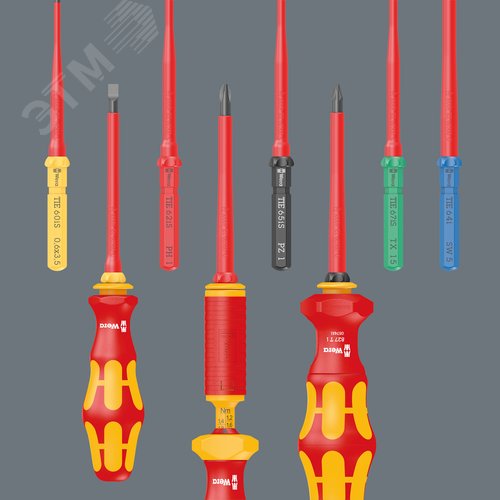 Набор насадок с 2 отвёртками-битодержателями Kraftform Kompakt VDE 17 Universal 1 Tool Finder, 17 пр. - фото 4