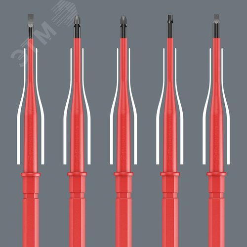 Отвёртка-насадка сменная с зауженным стержнем 67 iS TORX Набор Kraftform Kompakt VDE TX 20X154 мм - фото 3