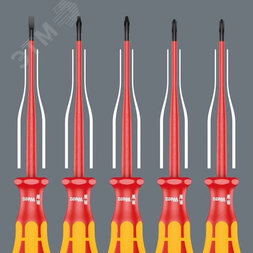 Отвертка диэлектрическая крестовая 162 iS PH VDE с зауженным рабочим концом PH 2X100 мм - фото 4