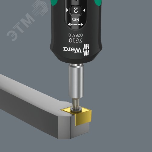 Набор бит с динамометрической отверткой 1 - 3 Нм, 14 предмет, для закрепления поворотных режущих пластин из твердых сплавов, 7510/14 Safe-Torque Speed - фото 3