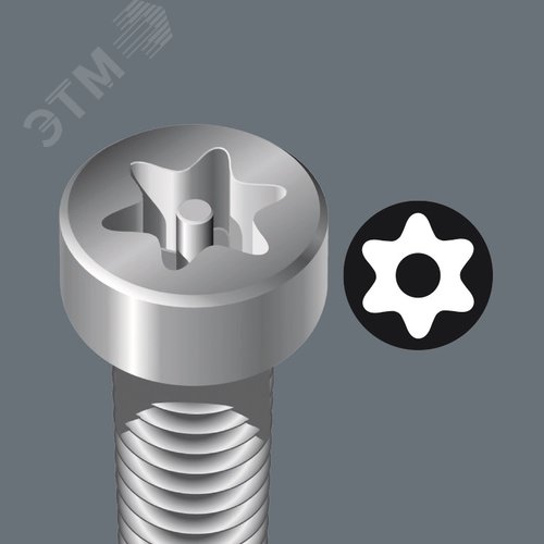 Отвертка 367 TORX BO с отверстием под штифт TX 7X60 мм - фото 4