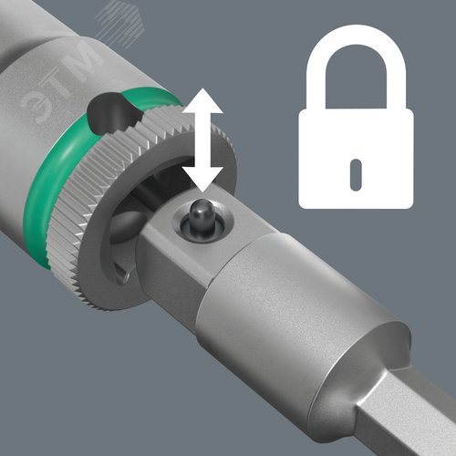 Оправка-хвостовик 870/1/A для торцевых головок DR 1/4 хвостовик 1/4 C 6.3 25 мм для ручного режима - фото 3