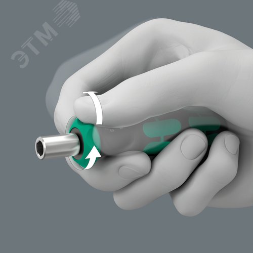 Набор бит 50 мм с отверткой-битодержателем с функцией трещотки, с патроном Rapidaptor, 14 предметов, Kraftform Kompakt 838 RA S Set 1 - фото 4