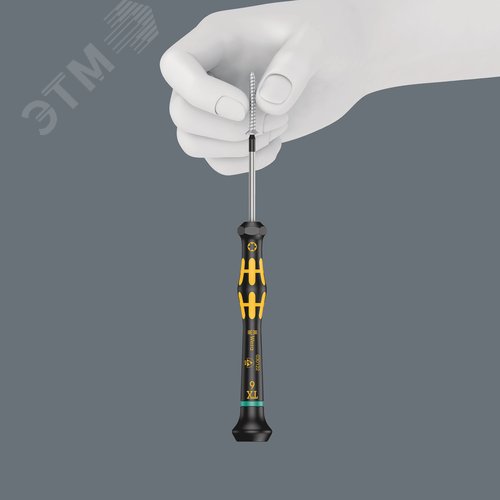 Отвёртка антистатическая для прецизионных работ 1567 TORX HF ESD Kraftform Micro с функцией фиксации крепежа TX 10X60 мм - фото 4