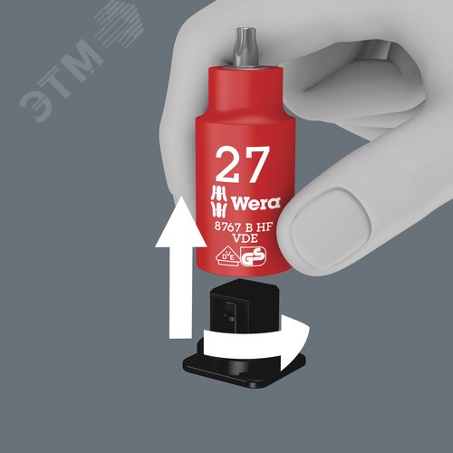 Прочный матерчатый пояс Belt B VDE на 10 отверточных головок DR 3/8 пустой неукомплектованный - фото 3