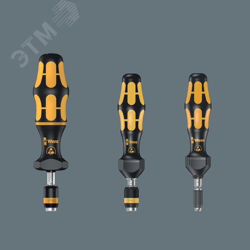 Отвертка динамометрическая антистатическая 0.90-1.50 Нм патрон Rapidaptor для бит 1/4 C/E 6.3 погрешность ± 6%. 7432 ESD Kraftform - фото 3