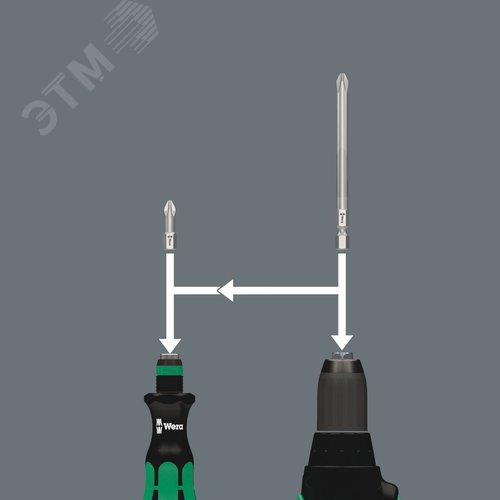 Набор бит с рукояткой-битодержателем Набор Kraftform Kompakt 10 10 предметов - фото 5