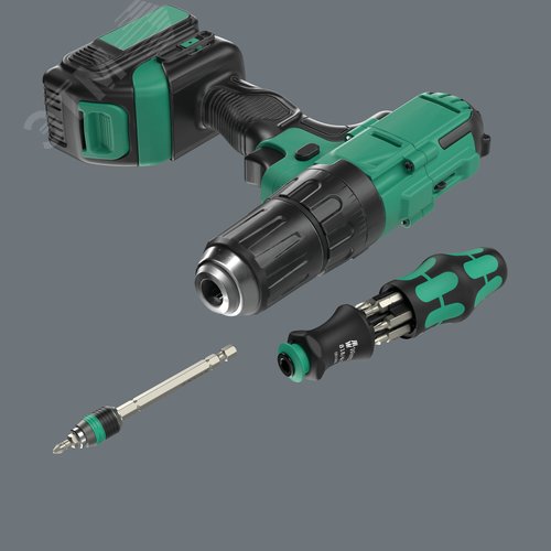 Набор бит с рукояткой-битодержателем Набор Kraftform Kompakt 28 и патроном Rapidaptor с сумкой 6 предметов - фото 8