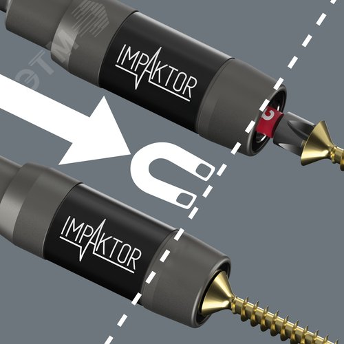 Набор ударных бит с битодержателем Bit-Check 10 Impaktor 2 10 предметов - фото 8