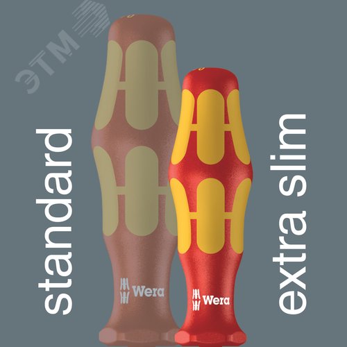 Отвёртка диэлектрическая крестовая 162 iSS PH VDE с зауженным рабочим концом и уменьшенным диаметром рукоятки PH 1X80 мм - фото 4