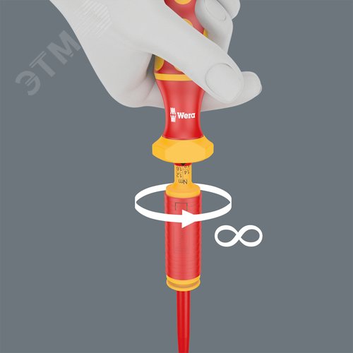 Рукоятка-держатель динамометрическая для отверток-насадок диэлектрических 1.2-3.0 Нм. 7441 VDE Kraftform - фото 7