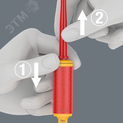 Рукоятка-держатель динамометрическая для отверток-насадок диэлектрических 1.2-3.0 Нм. 7441 VDE Kraftform - фото 9