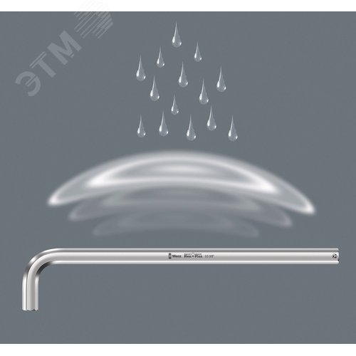 Набор Г-образных ключей хромированный с фиксацией крепежа 1.5 - 10 мм 9 предметов. 950/9 L Hex-Plus HF 1 - фото 7