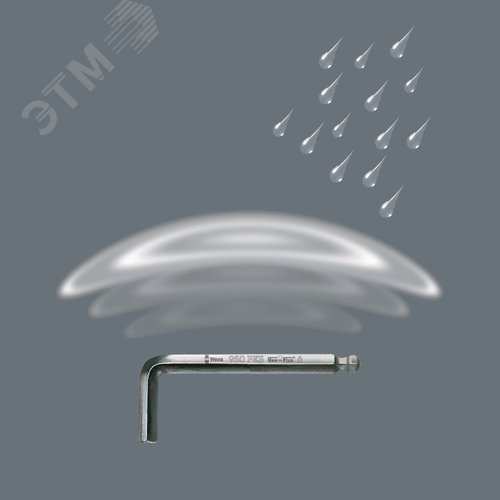 Ключ Г-образный 950 PKS хромированный 6X100 мм - фото 6