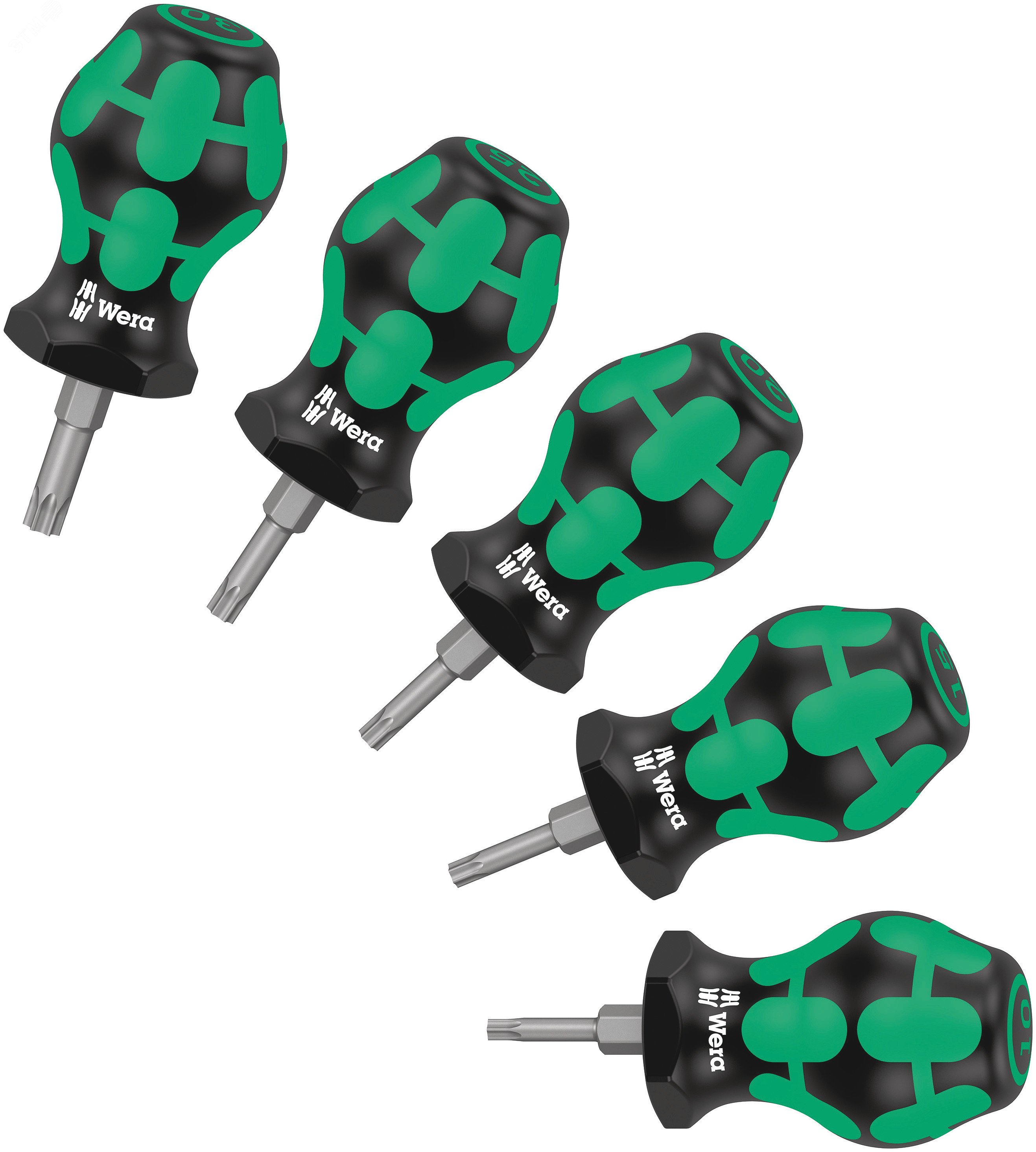 Изображение товара Набор коротких отвёрток TORX 5 предметов Wera Stubby Set TX