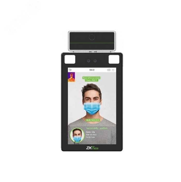Изображение товара Терминал распознавания лиц с тепловизором ZKTeco ProFaceX[TI]