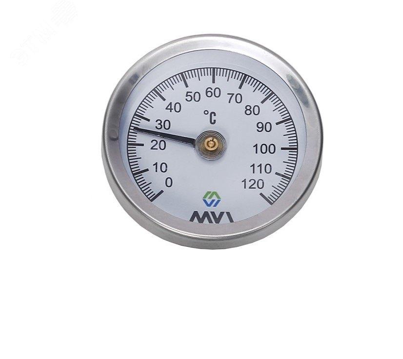 термометр аксиальный, биметаллический накладной, 0°c до 120°c, 63мм ATS.63120.52 MVI