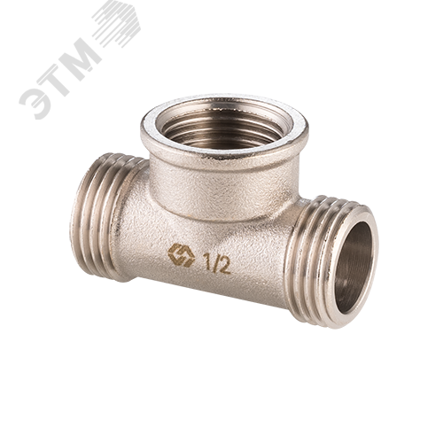 Изображение товара Тройник НВН 1/2х1/2х1/2 никелированный резьбовой для трубопроводов