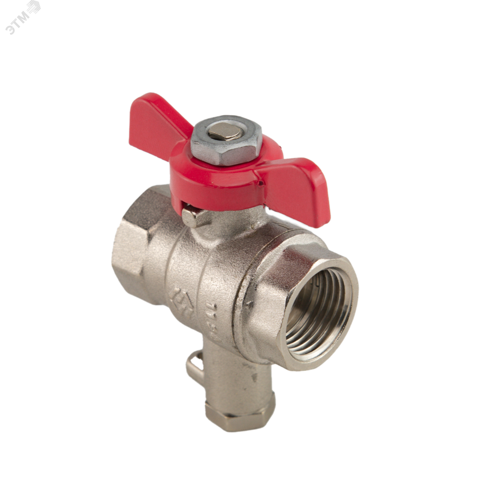 Изображение товара Кран шаровой 1/2 для подключения датчика температуры Гост MVI BV.848.04