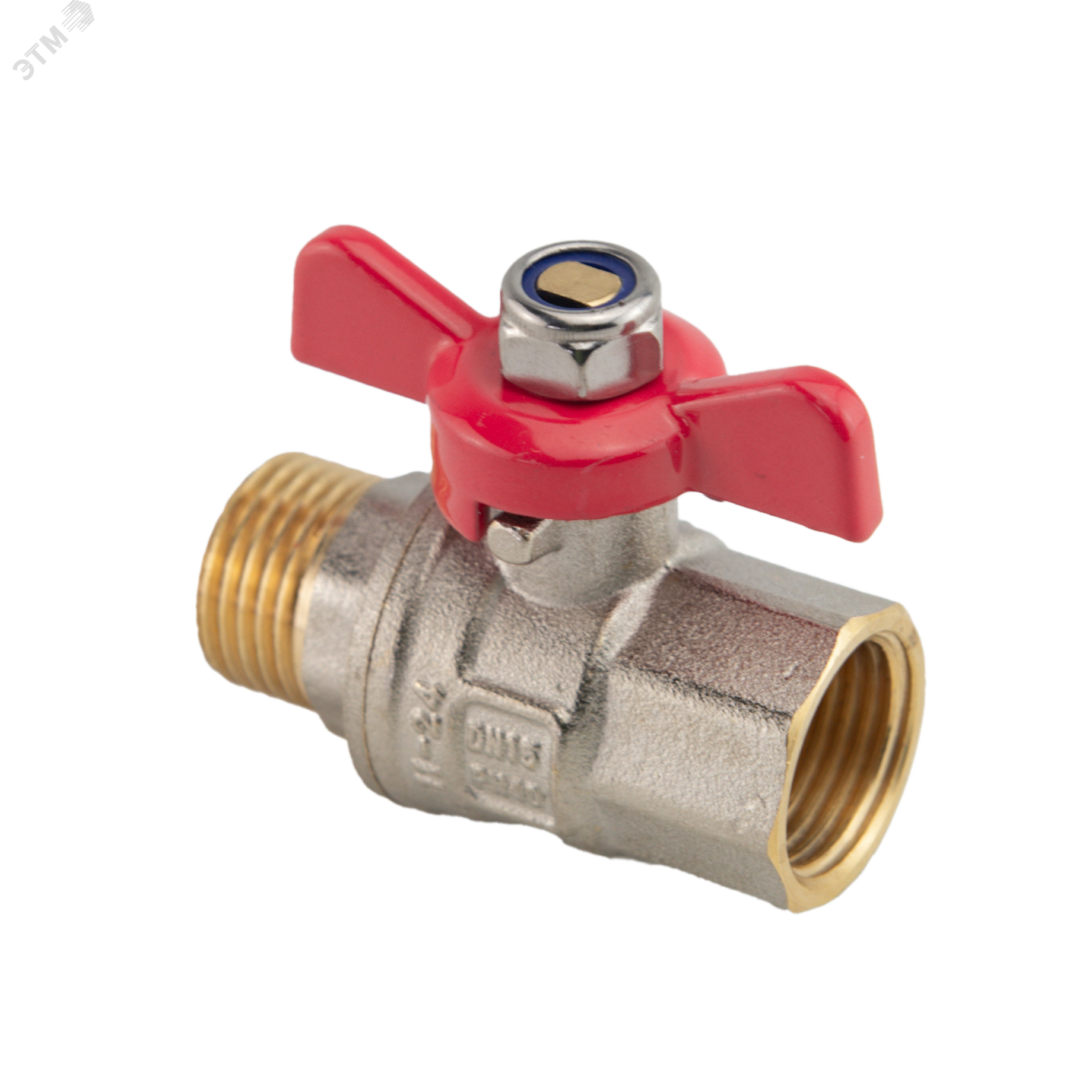 Изображение товара Кран шаровой 1 ВН ручка бабочка ГОСТ MVI для водопровода