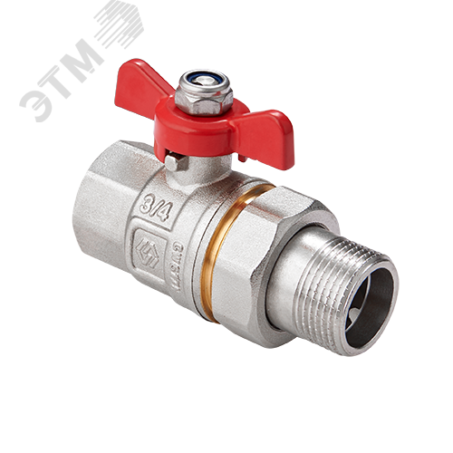 Кран шаровый со сгоном 1/2' ВН ручка бабочка (BV.520.04) MVI купить цена