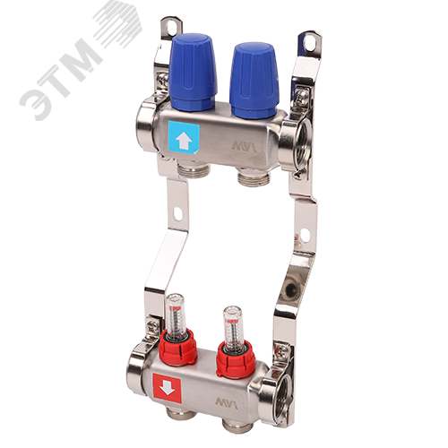 Изображение товара Коллекторная группа с расходомерами 1'x2 выхода 3/4' НР евроконус (шт)