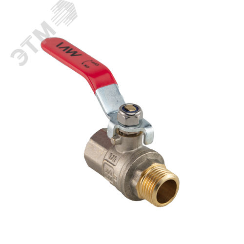 Изображение товара Кран шаровой 1/2' ВН ручка рычаг, муфта-цапка (шт)