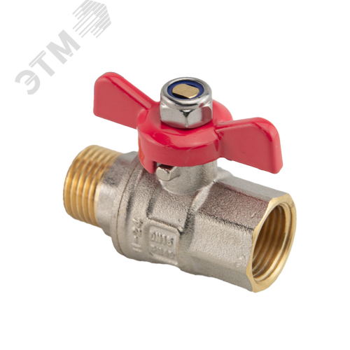 Изображение товара Кран шаровой 1' ВН ручка бабочка (шт)