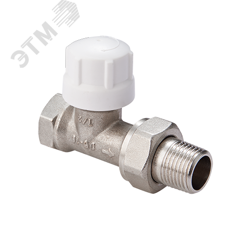 Изображение товара Клапан термостатический прямой 1/2 для систем отопления латунь никелированная