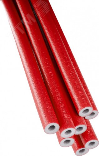 Изображение товара Трубка 35/6-2м красная из вспененного полиэтилена для изоляции труб 2 метра