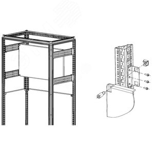 Изображение товара Панель монтажная секционная 700х300 для шкафов EMS ширина/глубина 400 и 800 мм (шт)