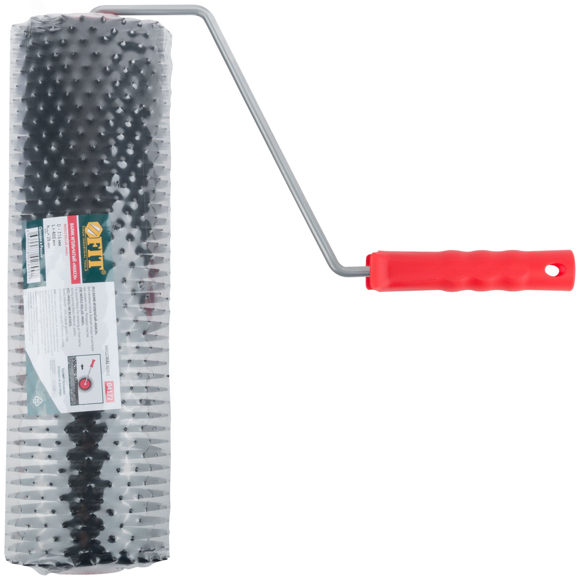 Валик пластиковый игольчатый ''Макси'', диаметр 116 мм, высота иглы 28 мм, 400 мм 4172 FIT РОС - превью 3