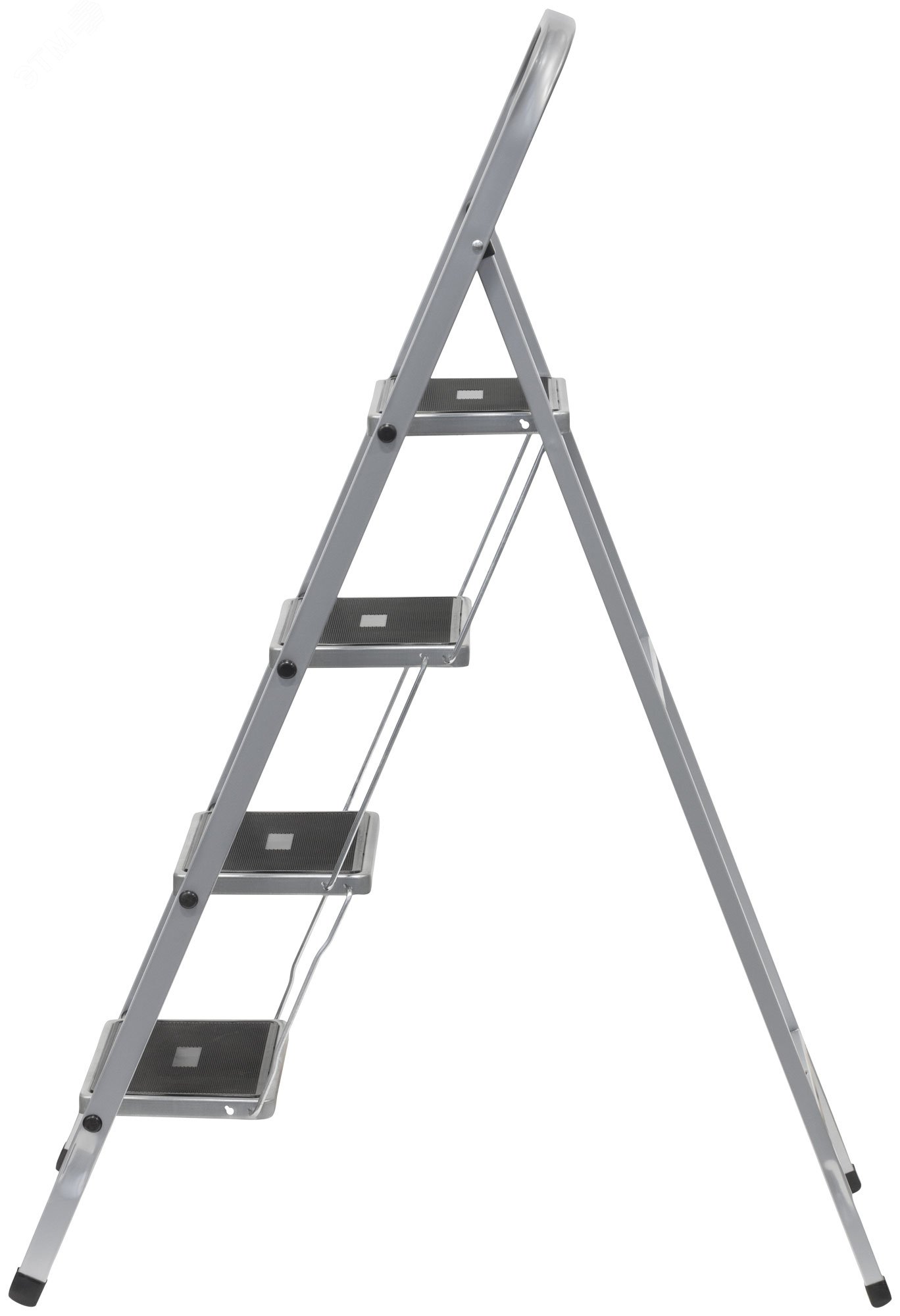 Лестница-стремянка стальная, 4 широкие ступени, Н=129 см, вес 6.25 кг 65383 FIT РОС - превью 2