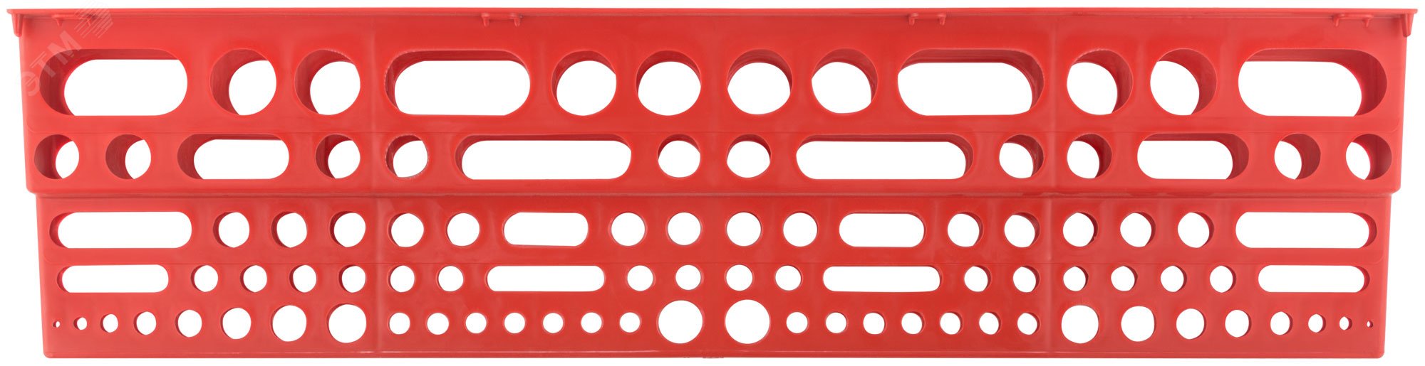 Полка для инструмента пластиковая красная, 96 отверстий, 610х150 мм 65706 FIT РОС - превью 3
