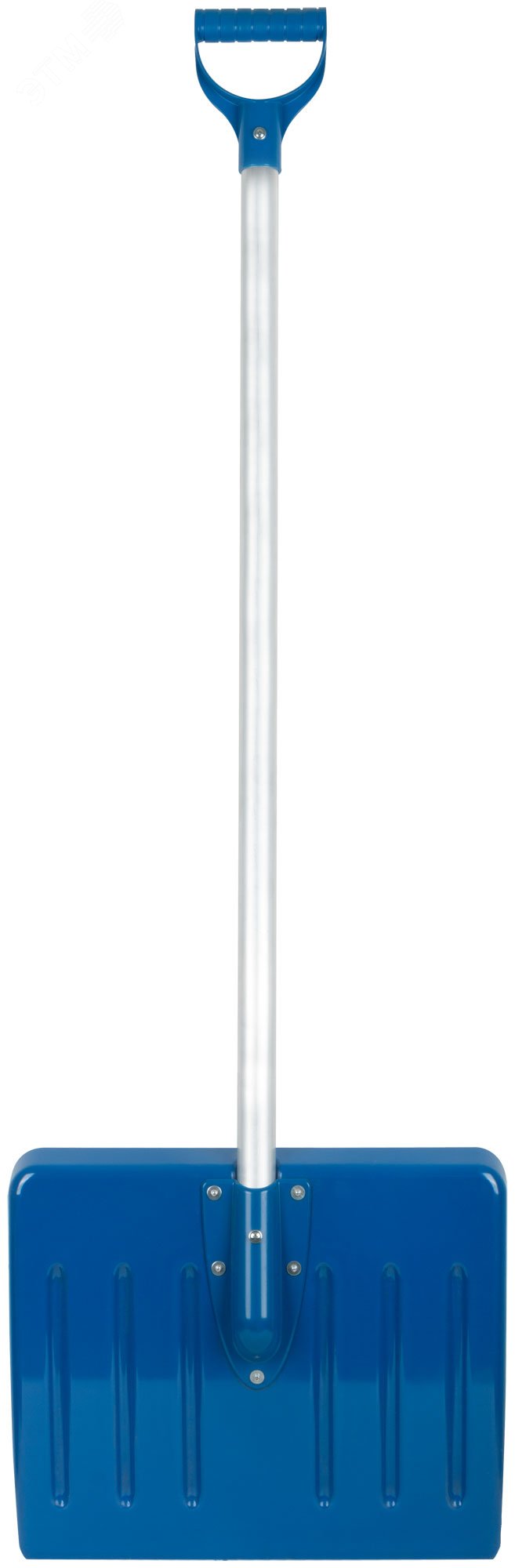 Лопата для уборки снега Профи поликарбонатная, алюминиевый черенок, малая 410х350х1300 мм 68117 FIT РОС - превью 3
